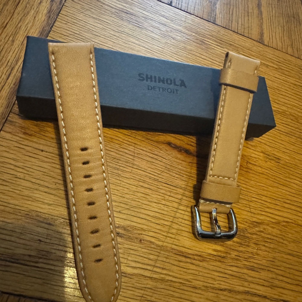 Shinola Tan Leather Watch Band